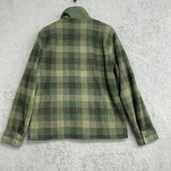 NEW Voyager Men's Size M Plaid Sherpa Lined Fleece Jacket Green - Picture 3 of 8